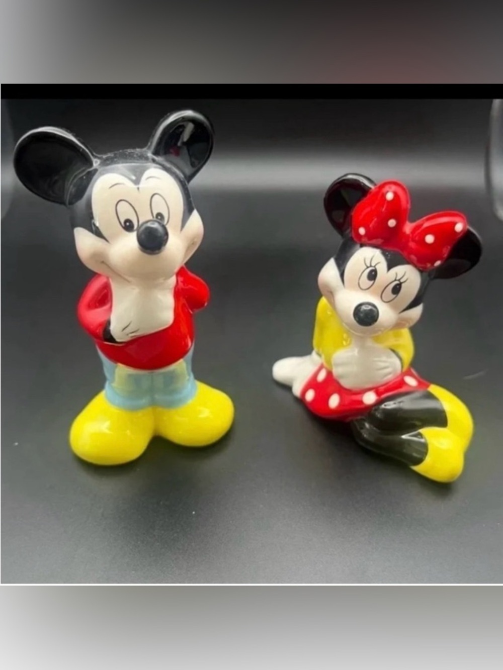 Disney Mickey & Minnie Ceramic Figurines – Preowned